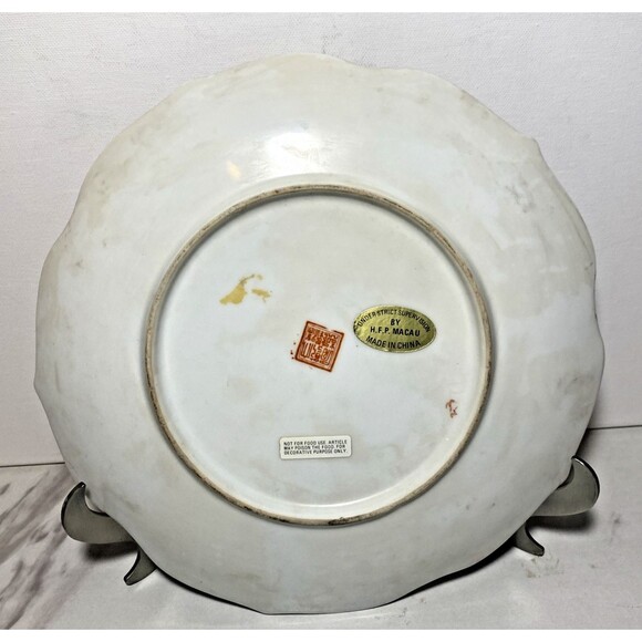 VTG Dynasty by Heygill Macau hand painted plate - Picture 2 of 6